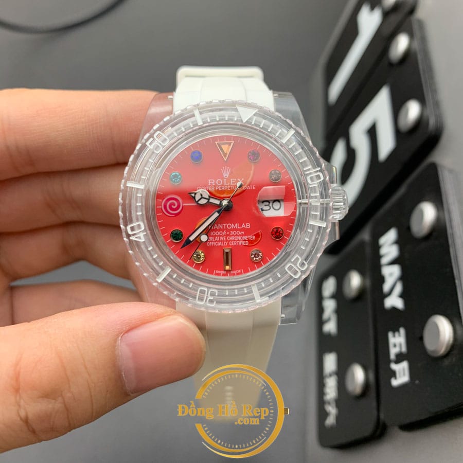 Đồng hồ Rolex Hantomlab Sapphire Super Fake 1:1 mặt đỏ 16 Dong-ho-nam-rolex-super-fake (1)