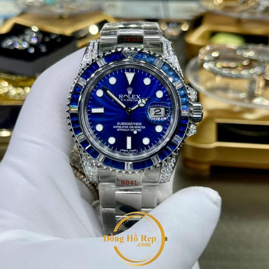 Đồng hồ Rolex Submariner nam Super Fake 1:1 mặt xanh Blue 16 Dong-ho-nam-rolex-super-fake (1)