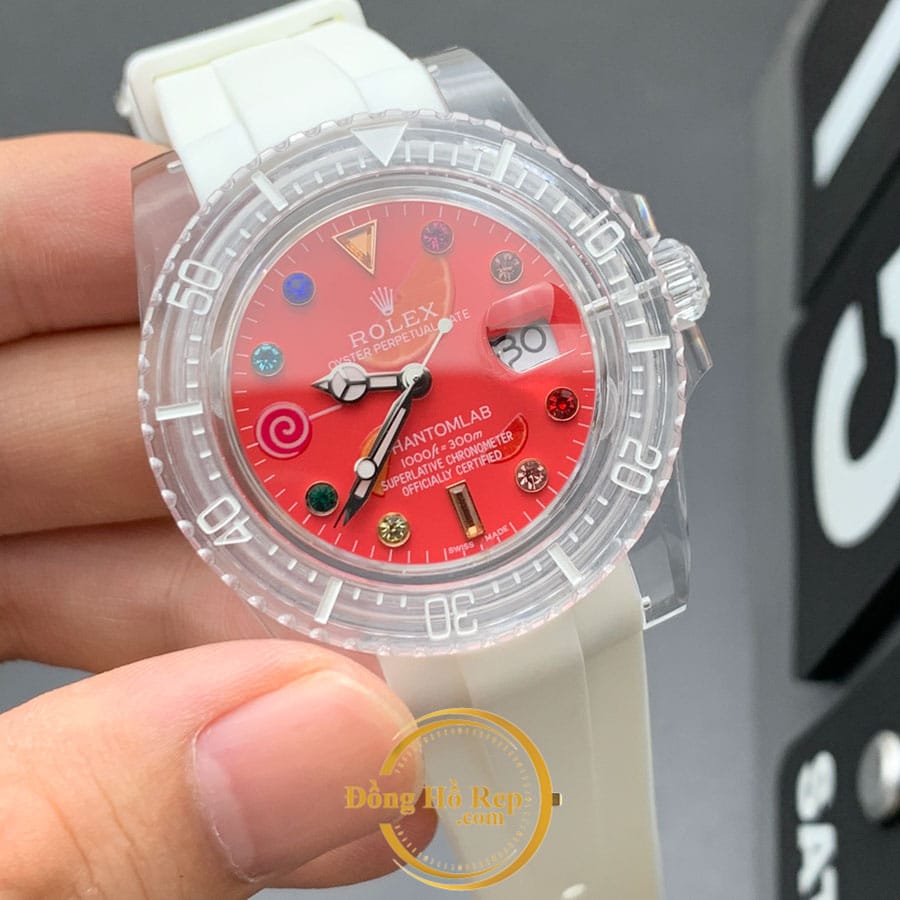 Đồng hồ Rolex Hantomlab Sapphire Super Fake 1:1 mặt đỏ 18 Dong-ho-nam-rolex-super-fake (3)