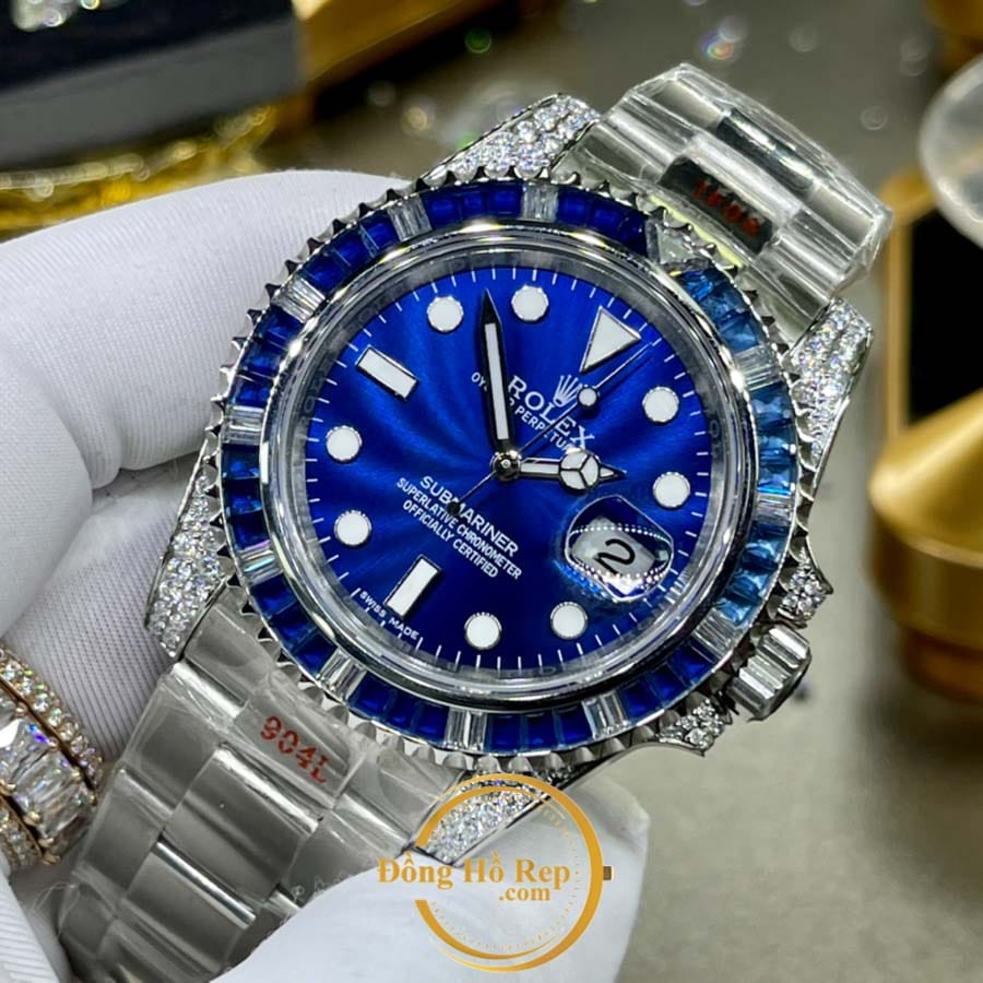 Đồng hồ Rolex Submariner nam Super Fake 1:1 mặt xanh Blue 19 Dong-ho-nam-rolex-super-fake (4)