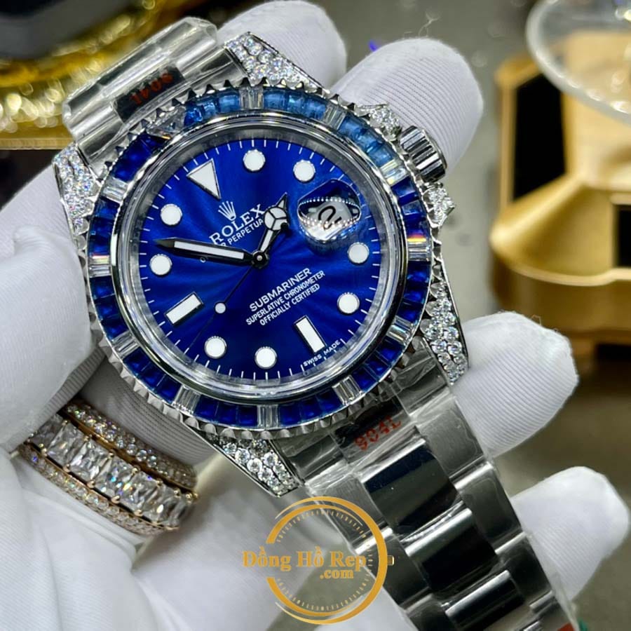 Đồng hồ Rolex Submariner nam Super Fake 1:1 mặt xanh Blue 21 Dong-ho-nam-rolex-super-fake (6)