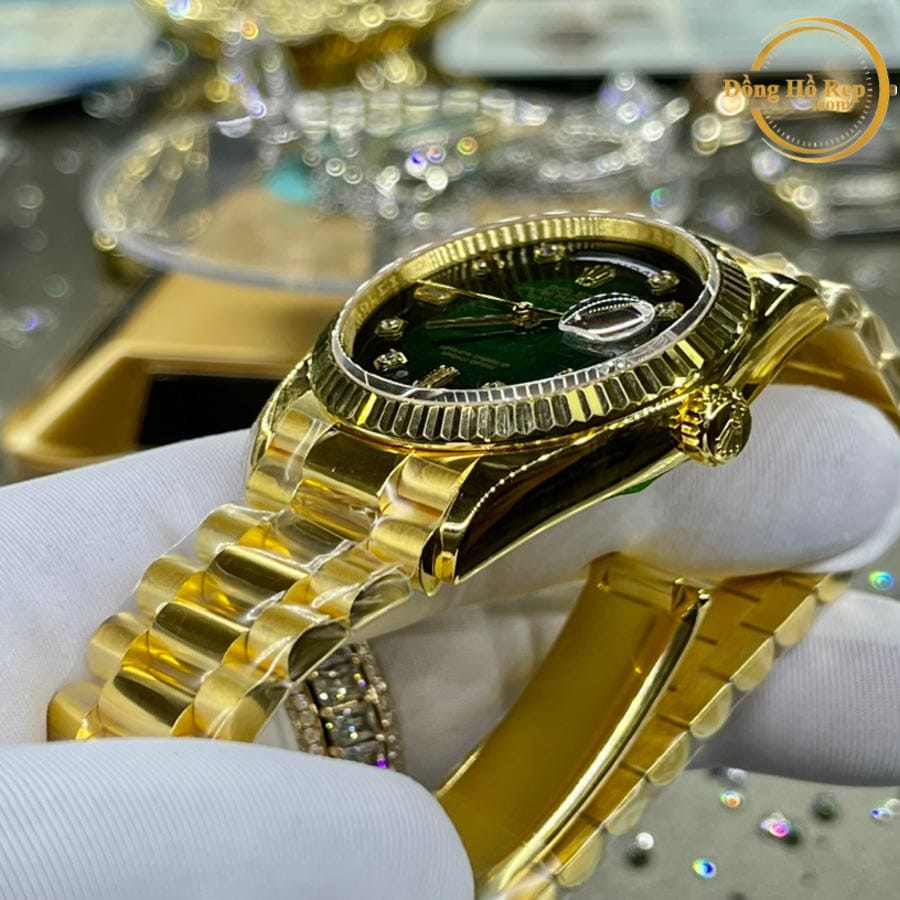 Đồng hồ Rolex Rep 1:1 Daydate bọc vàng mặt vàng Gold 18 Rolex-rep (5)